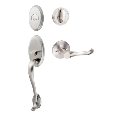 Sure-Loc Hardware Sure-Loc Hardware Aspen Handleset, Helena Dummy Lever, Satin Nickel AN507-HA 15